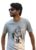 Wolf’s Head Graphical Print Grey T-Shirt for Men