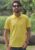 Yellow Plain Polo Collar T-Shirt For Men